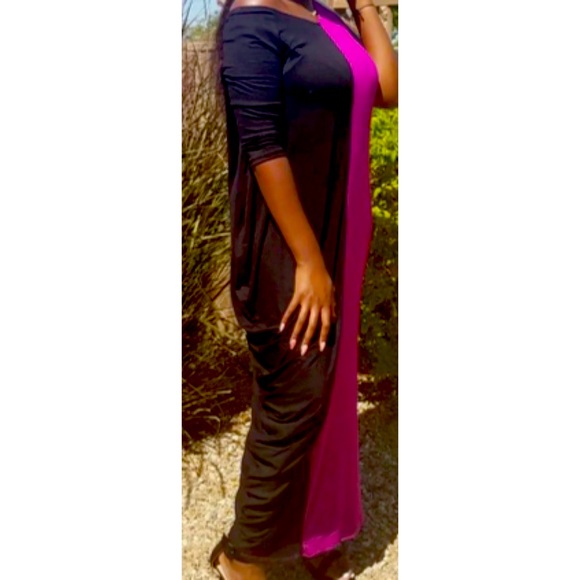 Dress one arm, side slit, and asymmetrical detail - Picture 2 of 3